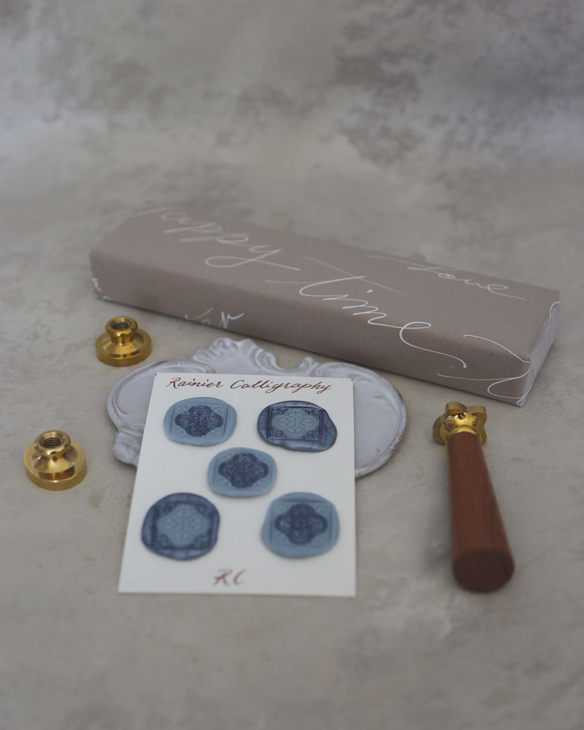 set of 5 beautifully crafted and layer coloured wax seal set