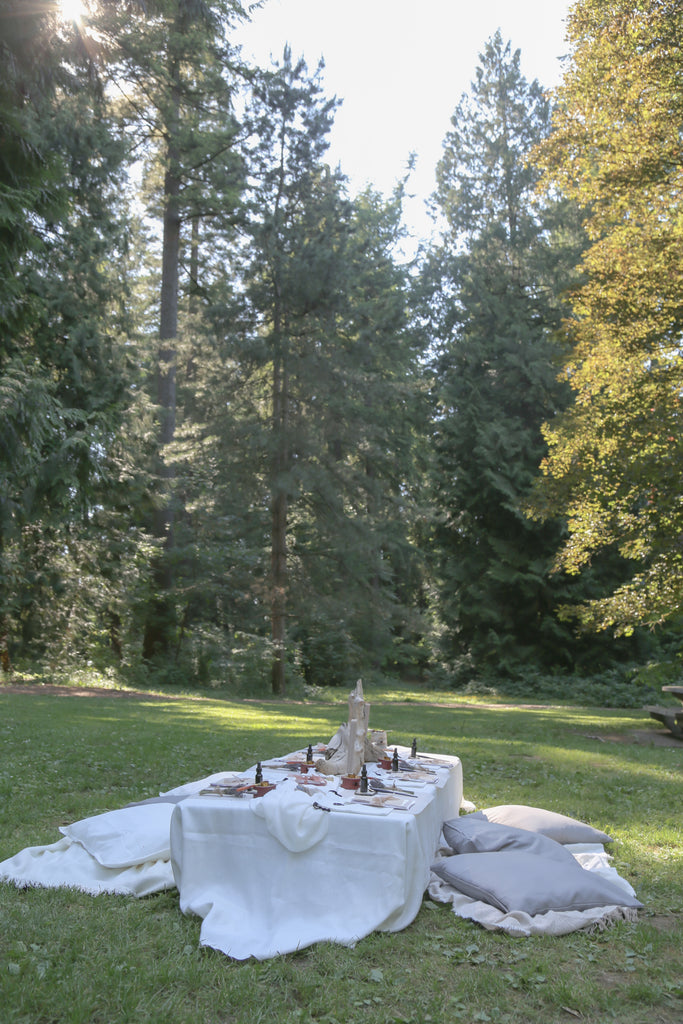 outdoor workshop with beautiful table setup vertical