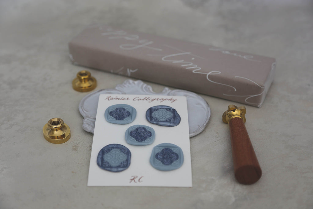 beautifully crafted and layer coloured wax seal set of 5 horizontal